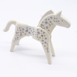Playmobil 32267 Playmobil White Horse with Gray Dots 1st Generation Light Yellowing
