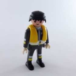 Playmobil 28680 Playmobil Gray Firefighter Man with Yellow Vest