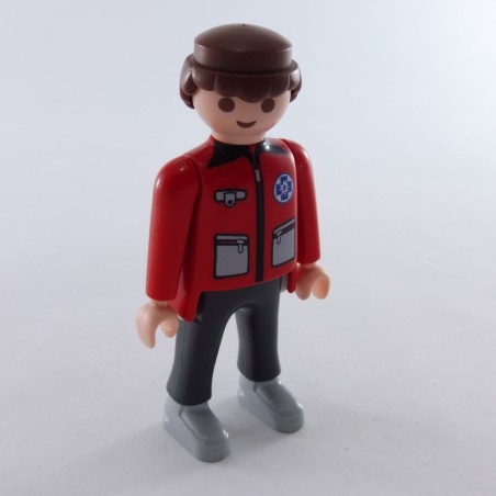 Playmobil 28708 Playmobil Homme Rouge et Gris Secouriste