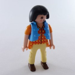 Playmobil 28722 Playmobil Yellow and Orange Woman with Blue Vest