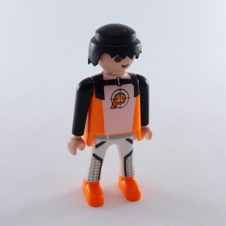 Playmobil 28718 Playmobil Homme Orange Blanc et Noir Top Agent