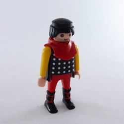 Playmobil 28755 Playmobil Homme Rouge Noir et Jaune Capuche Rouge Bottes de Vikings
