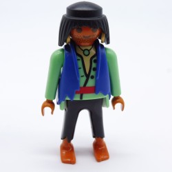 Playmobil 31228 Playmobil Homme Hispanique Pïrate Vert et Noir Gilet Bleu