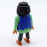 Playmobil Homme Hispanique Pïrate Vert et Noir Gilet Bleu