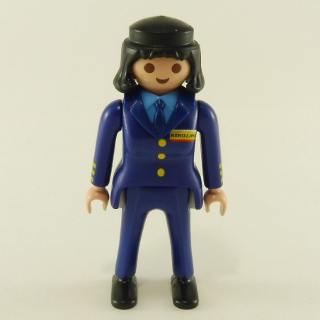 Playmobil 23900 Playmobil Femme Bleue Officier Aeroline