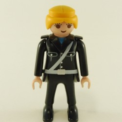 Playmobil 23910 Playmobil Femme Officier de Police Noire avec Col Noir