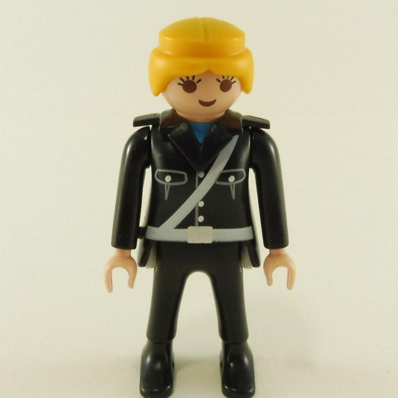 Playmobil 23910 Playmobil Female Police Officer Black with Black Collar