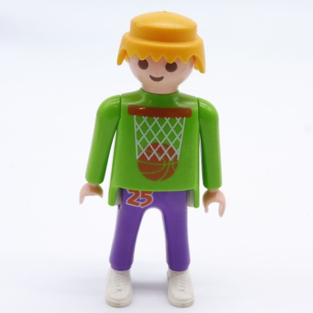 Playmobil 31239 Playmobil Male Basketball Player Purple and Green 3867 Broken Hand