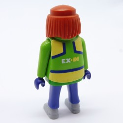 Playmobil Man Green and Blue Green Vest EX DI 3191 4076