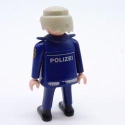 Playmobil Blue Policeman Man with Collar