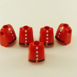 Playmobil 7040 Playmobil Lot de 5 Bustes Rouges avec Ceinture Noire et Gros Ventre