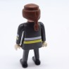 Playmobil Woman Firefighter Gray Outfit Colored