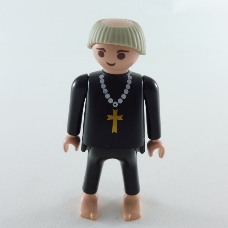 Playmobil 3627 6464 Mönch schwarze Kutte Umhang mit Kapuze Mönchskutte top J70 