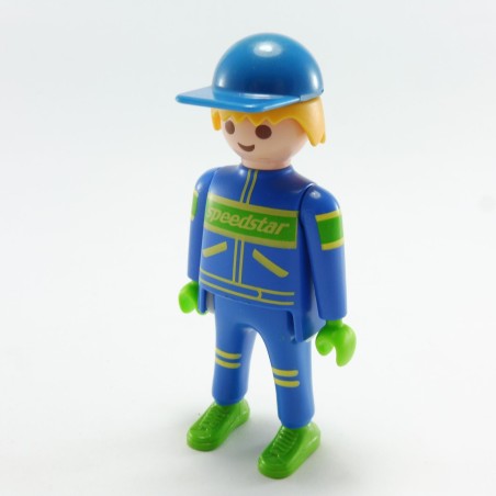 Playmobil 4667 Playmobil Pilote de Course Bleu avec Casquette