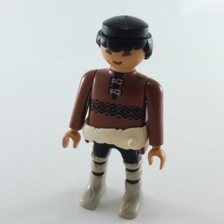 Playmobil 8834 Playmobil Brown and Gray Eskimo Man with White Belt