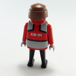 Playmobil Black & Red man with Red & Grey Waistcoat EX DI