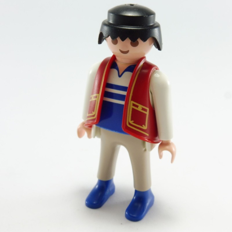 Playmobil 21629 Playmobil Homme Gris Bleu et Blanc avec Gilet Rouge