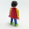 Playmobil Homme Bleu Rose et Orange avec Mains Roses