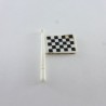 Playmobil 17944 Playmobil White flag with worn Stickers Checkerworks