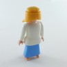 Playmobil Medieval Woman Blue and White Barefooted