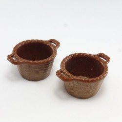 Playmobil 30093 Playmobil Set of 2 Dark Brown Baskets