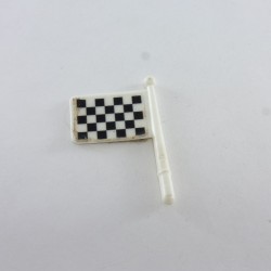 Playmobil White flag with worn Stickers Checkerworks