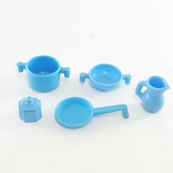 Playmobil Lot of Blue Dishes