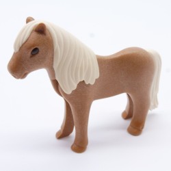 Playmobil 16658 Playmobil Poney Marron avec Crinière Blanche