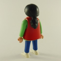 Playmobil Modern Green and Blue Woman with Red Cardigan