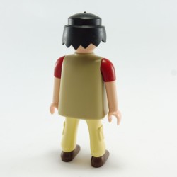 Playmobil Yellow & Red man with Short Sleeves & Writings