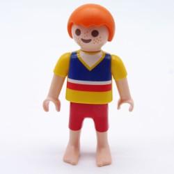 Playmobil 31158 Playmobil Enfant Garçon Rouge Jaune Bleu Pieds Nus 3230