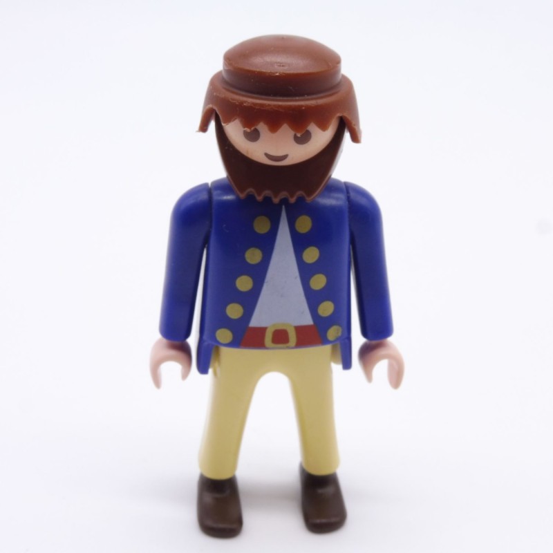 Playmobil 15438 Playmobil Pirate Man Blue Yellow Straw Golden Buttons 3791
