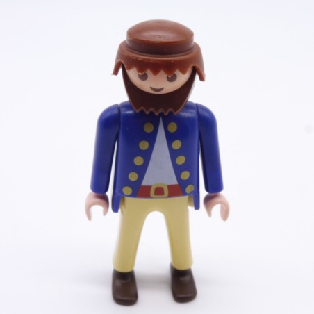 Playmobil 15438 Playmobil Pirate Man Blue Yellow Straw Golden Buttons 3791