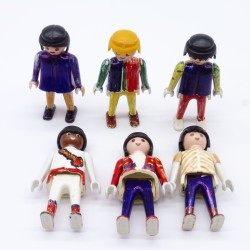 Playmobil 30720 Playmobil Lot de 6 Personnages Vintage Blancs Colors Coloriés