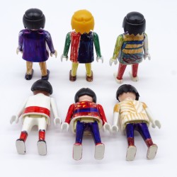 Playmobil Lot of 6 Vintage White Colors Colored Characters