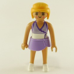 Playmobil 23576 Playmobil Femme Moderne Violet et Blanc avec Jupe Violette