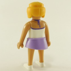 Playmobil Femme Moderne Violet et Blanc avec Jupe Violette