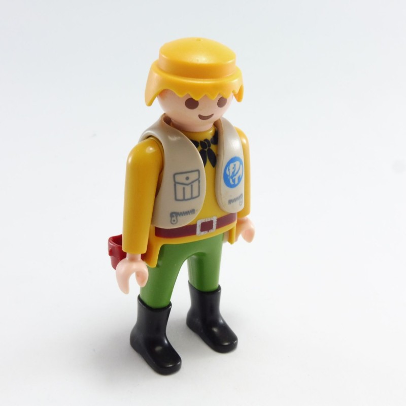 Playmobil 21662 Playmobil Green & Yellow man with Black Boots & Gray Waistcoat with Elephant