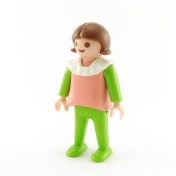 Playmobil 14838 Playmobil Enfant Fille Rose Vert 1900 5502 3713 Col Blanc