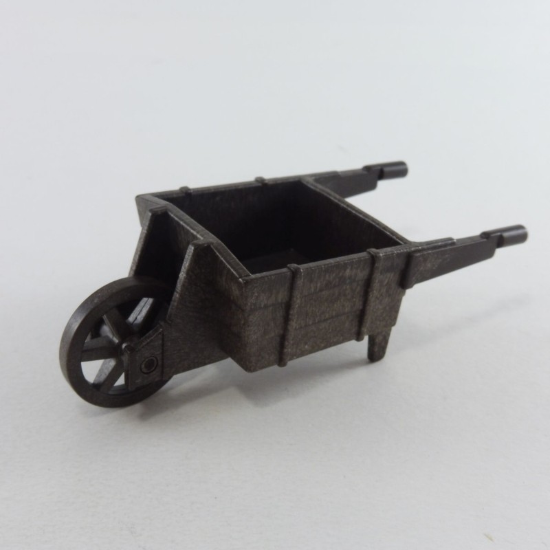 3059 playmobil wheelbarrow of medieval peasant western or 
