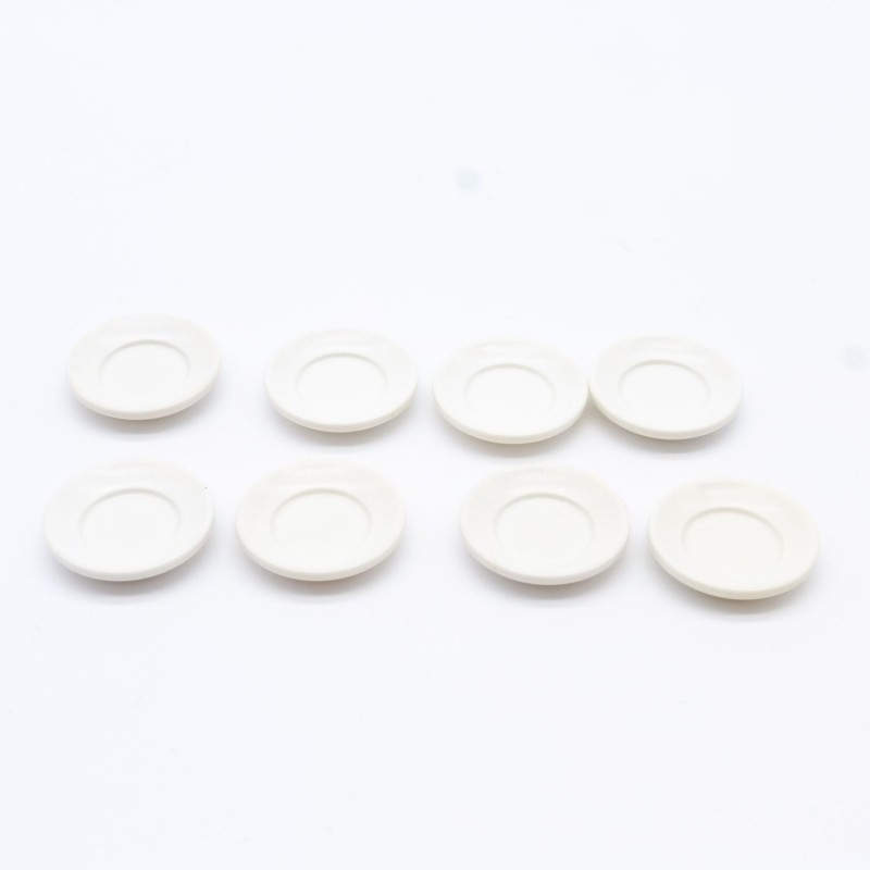 Playmobil 16128 Playmobil Lot de 8 Petites Assiettes Blanches