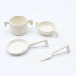 Playmobil 16129 Playmobil Large Lot of White Tableware