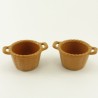 Playmobil 6504 Playmobil Set of 2 Light Brown Round Baskets