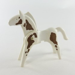 Playmobil 1482 Playmobil White and Brown Horse 1st Generation