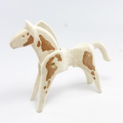 Playmobil 3878 Playmobil 1st generation white and brown horse dirty