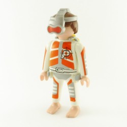 Playmobil 21990 Playmobil Homme Blanc Gris et Orange Agent Secret 4883 5085