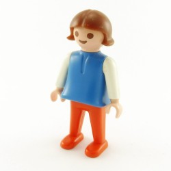 Playmobil 14914 Playmobil Enfant Fille Vintage Bleu Rouge Blanc