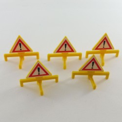 Playmobil 13854 Playmobil Lot of 5 Yellow Sign Triangles