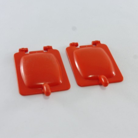 Playmobil 16641 Playmobil Set of 2 Red Trash Container Lids 3470
