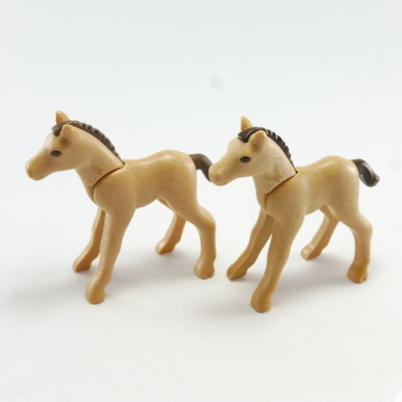 Playmobil 1398 Playmobil Pack of 2 Brown Foals New Generation